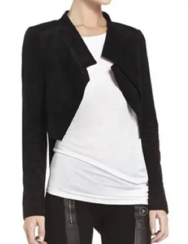 BCBGMAXAZRIA  Norton Faux Suede Crop Jacket