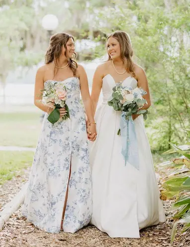 Alfred Sung Dessy Group Floral Formal Dress Size 4 EUC