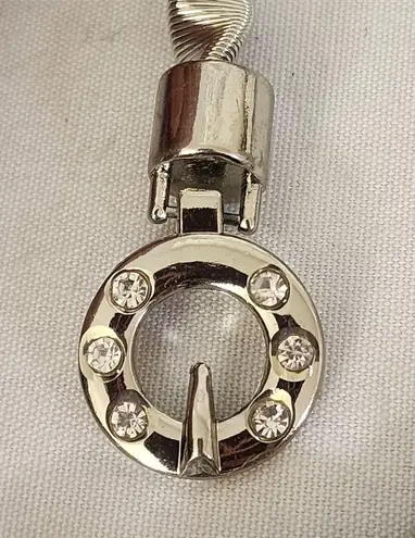 Silver Swirl Spring Stretch Fashion Belt