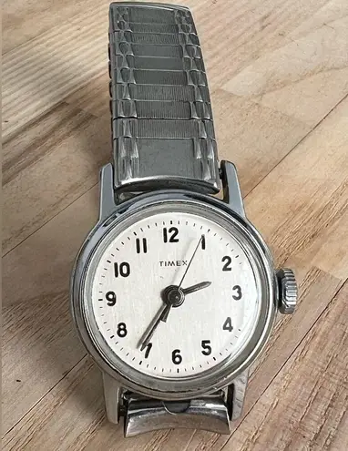 Timex Ladies Watch Rare Vintage Mechanical Winding Stainless Stretch Bracelet
