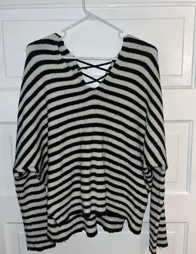 a.n.a striped knit sweater