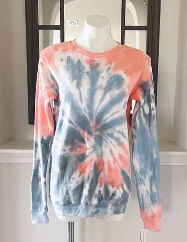 Mango Dreamsicle Sweatshirt Tie Dye Cozy Cotton Blend Loungewear  Surf Size S NWT