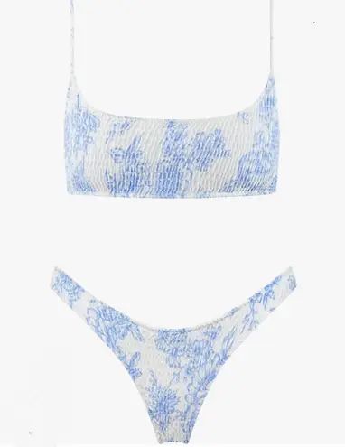 Amazon Blue Floral Bikini Set