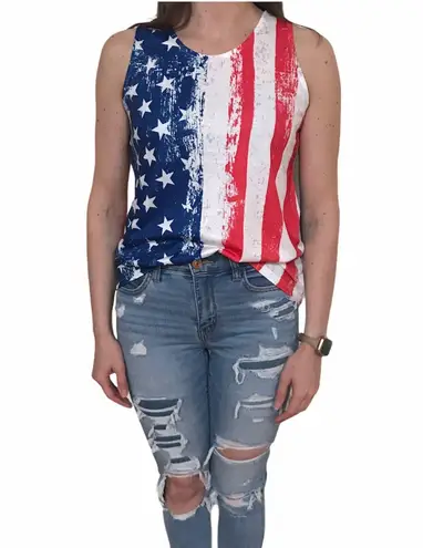 NEW American Flag Patriotic Tank Top. Multiple Size L
