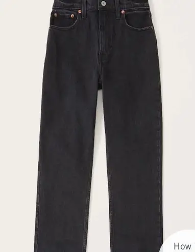 Abercrombie & Fitch Size 28/6 black abercrombie high waisted straight leg jeans- sold out on website