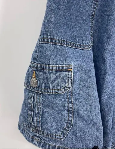 Vintage Y2K Denim Cargo Mini Skort Size 36 Early 2000s