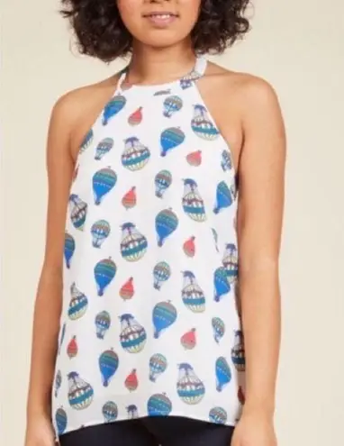 Modcloth  EUC hot air balloon tie neck halter