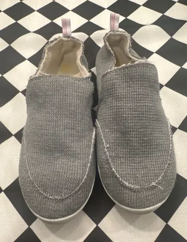 Vionic Malibu Gray Waffle Knit Slip On Casual Comfort Shoes Women's Size 8
