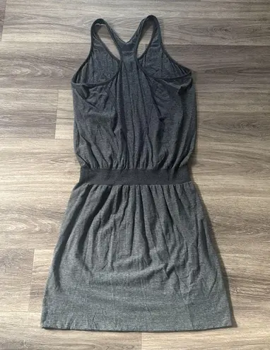 Athleta  Gray Sheath Tank Mini Dress Large Stretchy Activewear