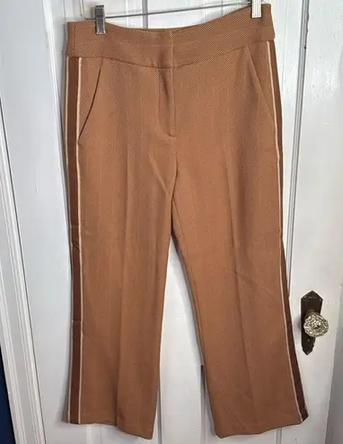 Veronica Beard Cormac Herringbone Tuxedo Flare Pants Trousers W1025 Sz 6
