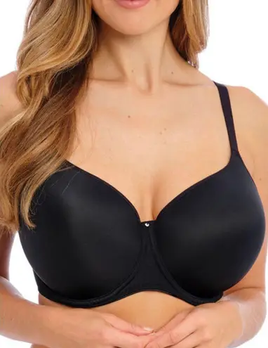 Fantasie Aura Black Molded Bra Size 38I Soft Inner Cups Wired NEW