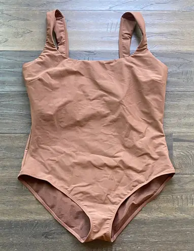 STYLEST Dream Sculpt One Piece Swimsuit Womens Sz XL Brown Cocoa Shapewear