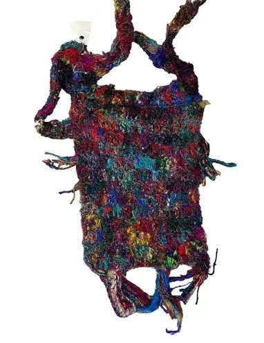 Lakhay's Collection Silk Crossbody Bag Purse Bright Colorful Boho Fun Green