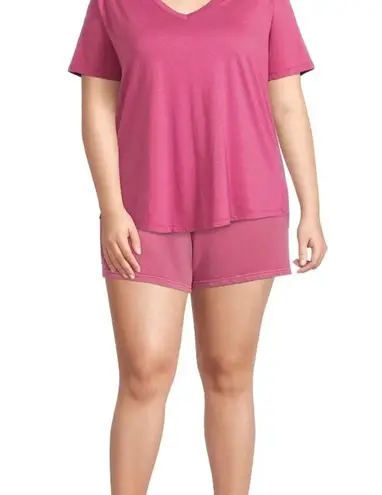 Terra & Sky Leisure Terry Shorts Size 0X 14W Pockets Dusky Rose Womens New