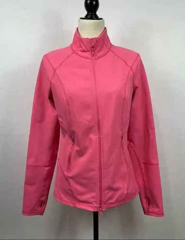 Zella  Active Zip Up Neon athletic tech Jacket Size M