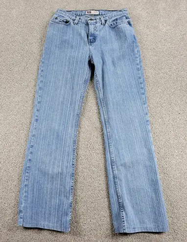 Faded Glory Womens Jeans 4 Blue Light Wash Wide Leg Cotton High Rise Denim Y2K