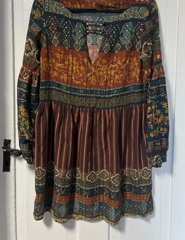 Farm Rio Bohemia mixed patchwork dress size small
