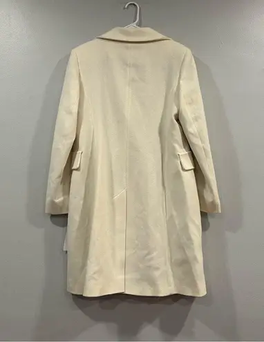 Fleurette Ari Double Breasted Wool Coat in Parchment 14