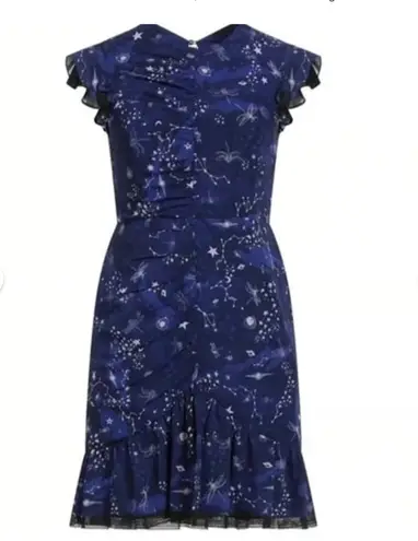 Three Floor Afterglow Celestial Star Print Dress
