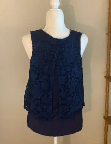 Green Envelope LA Lace Layered Sleeveless Blouse