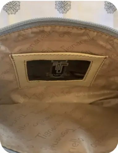 TIGNANELLO CLUTCH WRISTLET PURSE Blue Gray 10”x6” EUC Big enough for Essentials