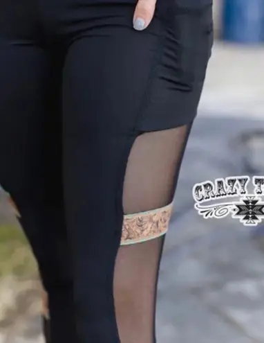 Crazy Train Buckstitch Barbell Legging Small