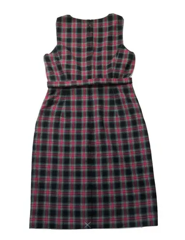 J.Crew NWT  Belted Sheath Dress in Red Green Multi Black Steward Tartan Dress 8