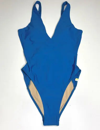Summersalt Back Flip One Piece V Neck Cobalt, Aqua Swimsuit 2