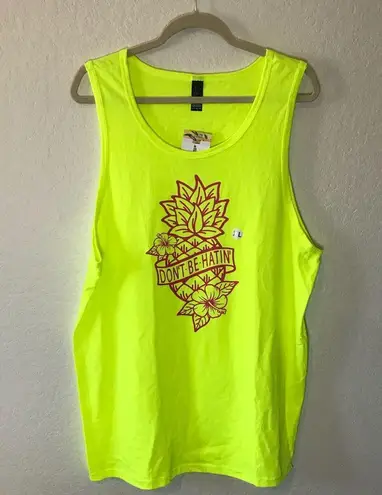 Dist Rict Yellow Pineapple Don’t Be Hatin Tank Top Sz XL BNWT by