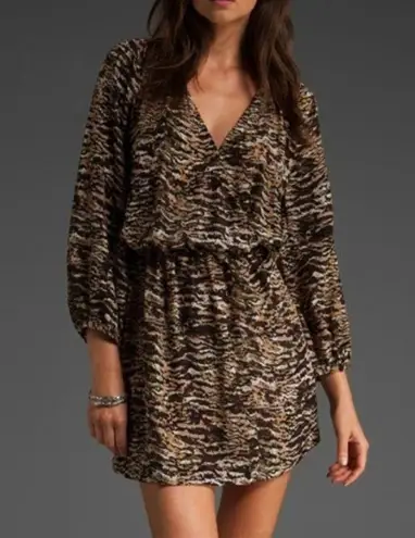 Joie ‎ Abstract Animal Molly Dress in Coffee Bean