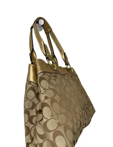 Coach  Gold Brown Vintage Shoulder Tote Bag