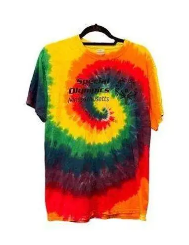 Port & Company Special Olympics Massachusetts Tie-Dye T-Shirt Size Medium