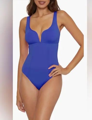 Becca Color Code V-Wire One-Piece Swimsuit, Ultra Marine color, Medium, $138