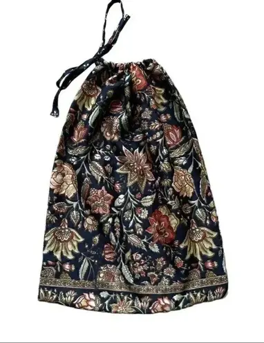 Floral Bohemian Rectangular Fall Lightweight Brown Black Handmade Bag, SZ S Brown