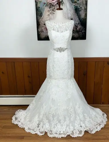 Stunning New Enzoani Harmony Mermaid Wedding Gown! White Size 10