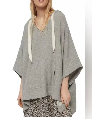 All Saints Gray Oversized Manda Hoody. Size XS/S