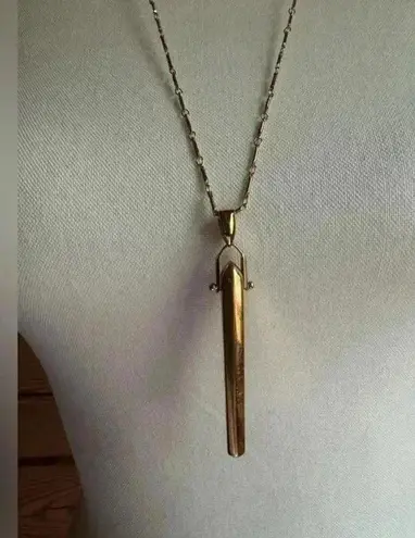 Stella & Dot Retired Rebel Rose Gold Pendant Necklace Gently Pre-Loved