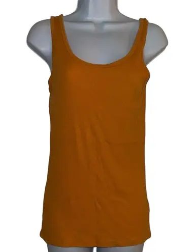 Time and Tru Ribbed Tank Top Orange Size M