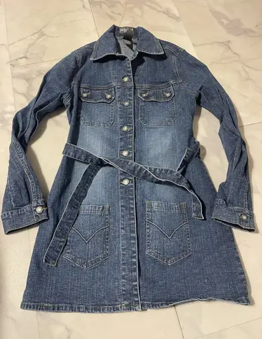 Bisou Bisou Women's Dark Denim Collection Dress Size 6 Long Sleeve G0160