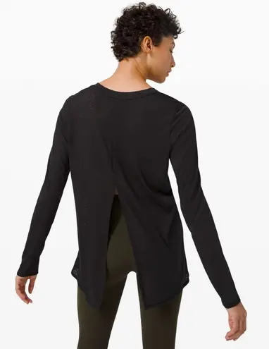 Lululemon Uncovered Tall Long Sleeve *Tie Black