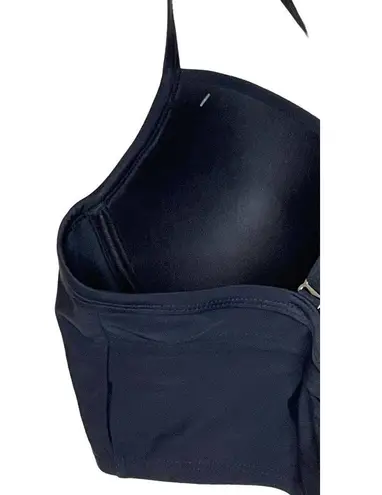 Came Hither Womens Bra Floral Push Up High Cross back Adjustable Strap Large NWT Black Size undefined