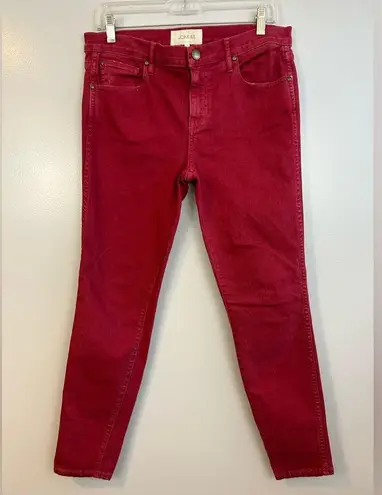 The Great Almost Skinny Cherry Pie Red Ankle Jeans Size 28