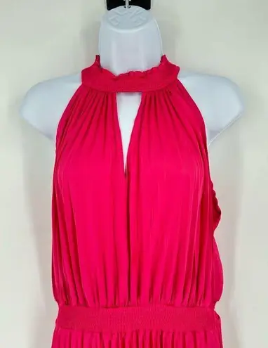 Petal and Pup  Hot Fuchsia Pink Dominique Pleat Detail Maxi Dress Size 10 Halter