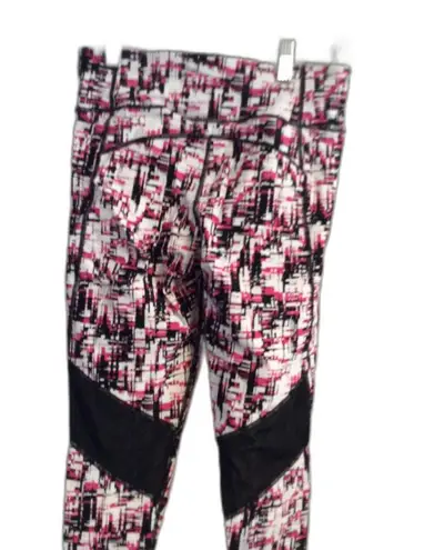 Tommy Hilfiger  Pink Black Abstract Print Leggings Small S Capris