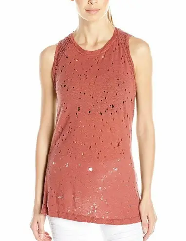 Koral Activewear Chord open back distressed tank top in sandstone size S small