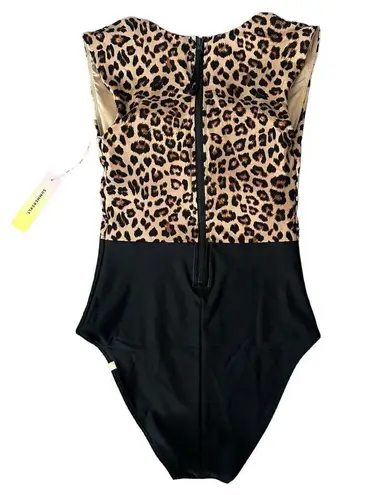 Summersalt Women’s Size 4 The Surf Leo Leopard Animal Print One Piece Swim NEW