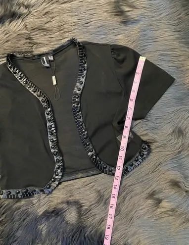 Isabel London see through sequins bolero Black Size 4