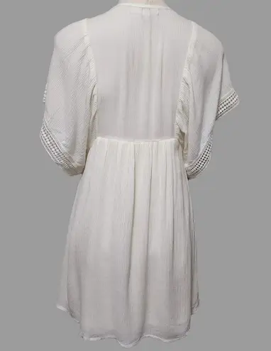 YA Los Angeles ivory gauze flutter sleeve dress size small