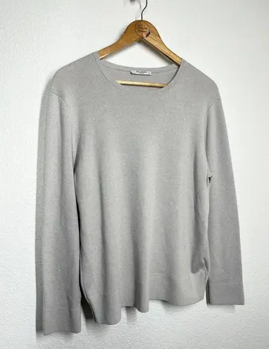 MM.LaFleur  Large L Pullover Wool Blend Sweater Light Gray