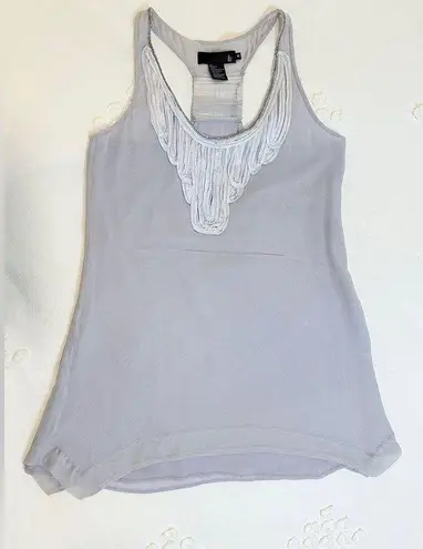 Isabel Lu Vintage Crepe Slip Mini Dress - Silver - M